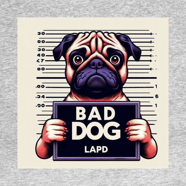 LAPD Pug Mugshot by Shawn's Domain